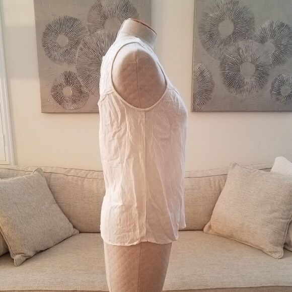 Hinge Lace Yoke Swing Tank sz Small in Ivory - Picture 4 of 8